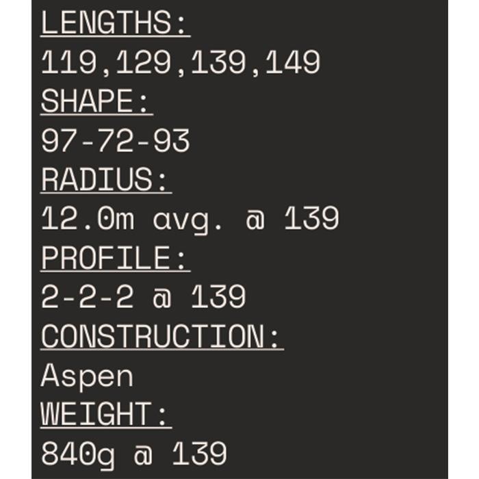 LINE ライン スキー板 TOM WALLISCH SHORTY 板単品 25-26 モデル