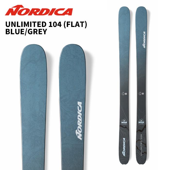 NORDICA ノルディカ スキー板 UNLIMITED 104 (FLAT) BLUE/GREY 板単品