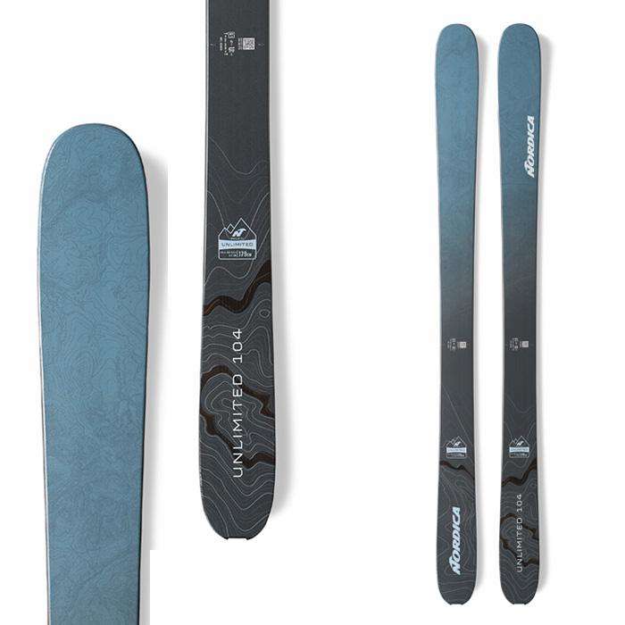 NORDICA UNLIMITED 104 179 板とシールのみ販売 NORDICA ノルディカ スキー板 UNLIMITED 104 (FLAT) BLUE/GREY 板単品
