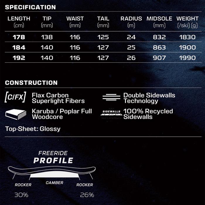 SALOMON サロモン スキー板 S/LAB QST X 板単品 25-26モデル_6