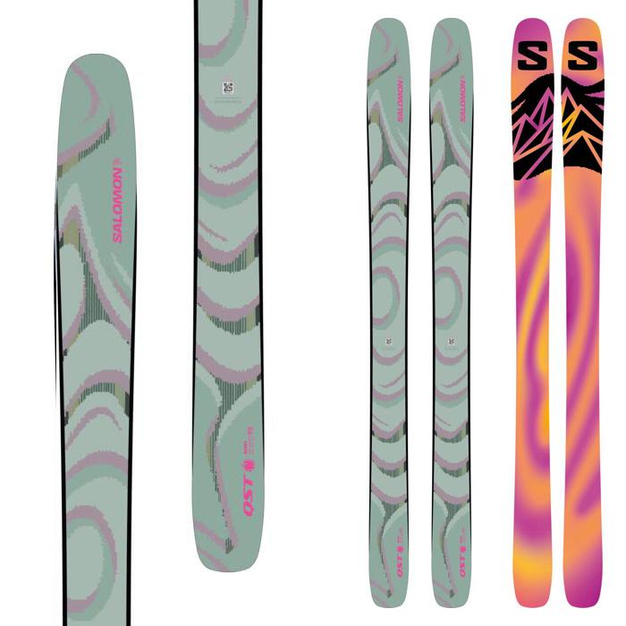 SALOMON サロモン スキー板 QST 100 ICEBERG GREEN 板単品 25-26