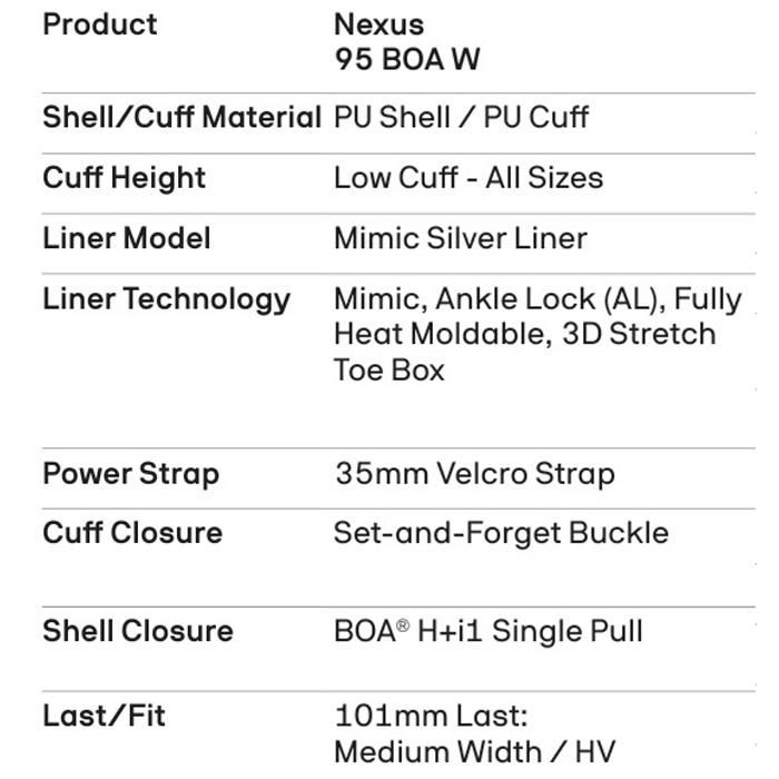 ATOMIC アトミック スキーブーツ NEXUS 95 BOA W 26-27モデル