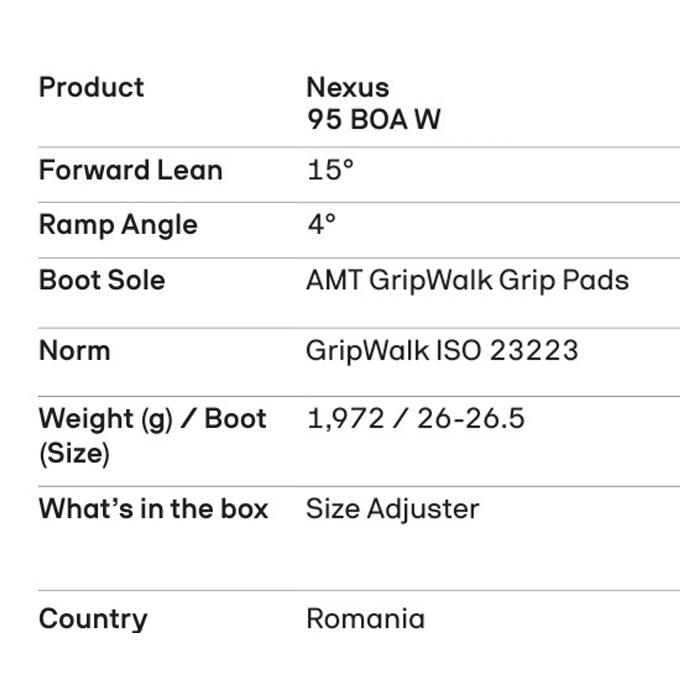 ATOMIC アトミック スキーブーツ NEXUS 95 BOA W 26-27モデル