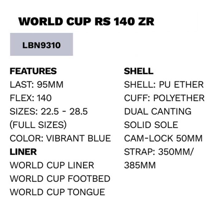 LANGE ラング スキーブーツ WORLD CUP RS 140 ZR 26-27モデル_8