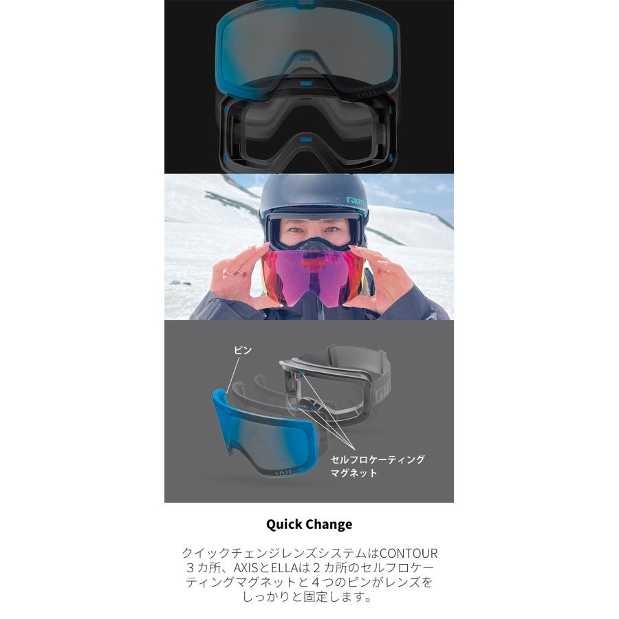 GIRO ジロ ゴーグル AXIS WHITE DARK MATTER VIVID Ember/VIVID