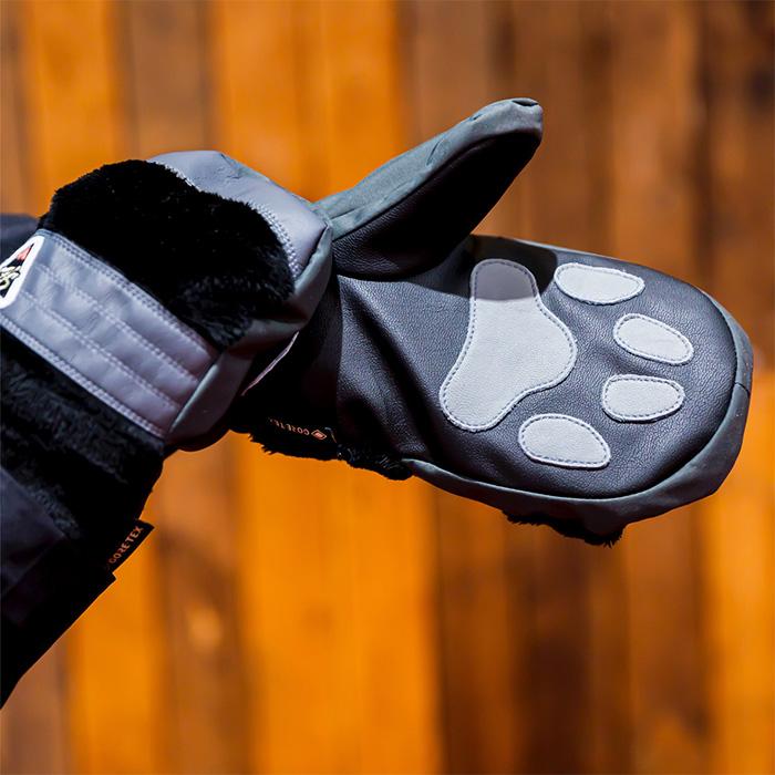 【美品】エビスGORE-TEX ゴアテックス 防水ミトングローブ ブラック XL eb's エビス GORE-TEX EXCLUSIVE BLACK-FUR ゴアテックス