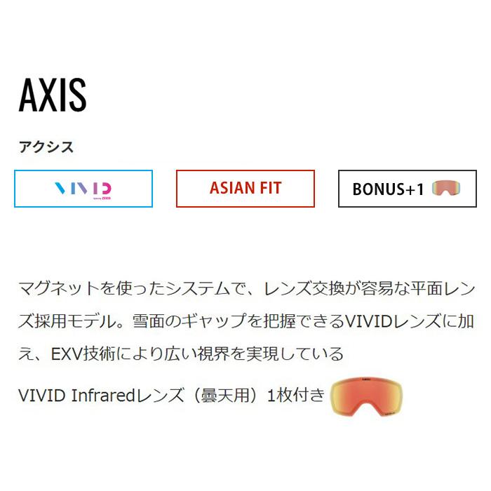 GIRO ジロ ゴーグル AXIS POW VIVID Royal / VIVID Infrared 25-26 モデルの画像
