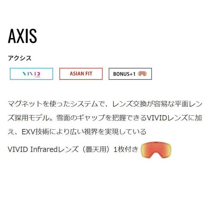 GIRO ジロ ゴーグル AXIS GLACIER GREEN STACKED VIVID Envy / VIVID Infrared 25-26 モデルの画像