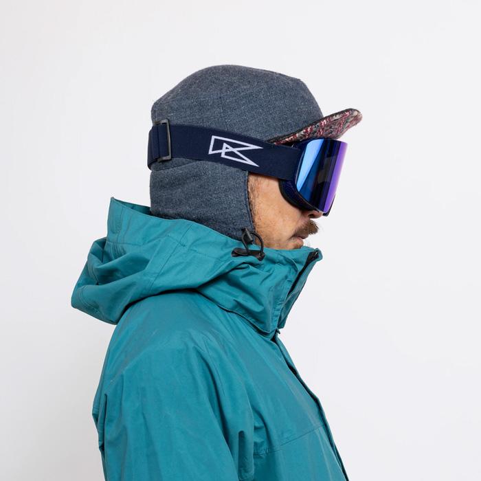 REVOLT リボルト ゴーグル FRAMELESS Navy Blue Mirror/Gray 25-26