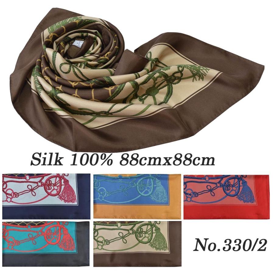 シルク スカーフ 100%シルク ツイル レディース 大判 厚手 正方形