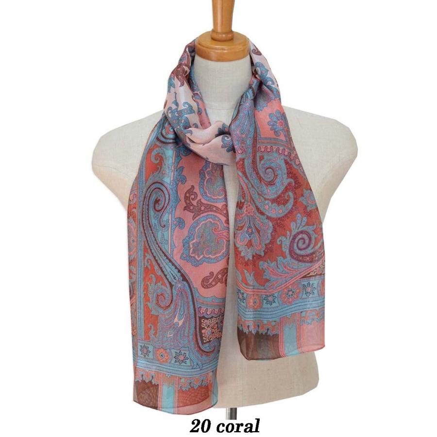 GOLDEN  ペイズリー　シルク　スカーフ jun ashida - ペイズリー柄シルクスカーフ | ONLINE STORE