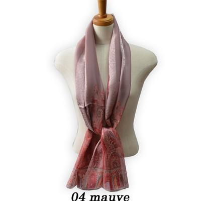 シルク100% スカーフ ストール レディース 大判 長方形 クロコダイル