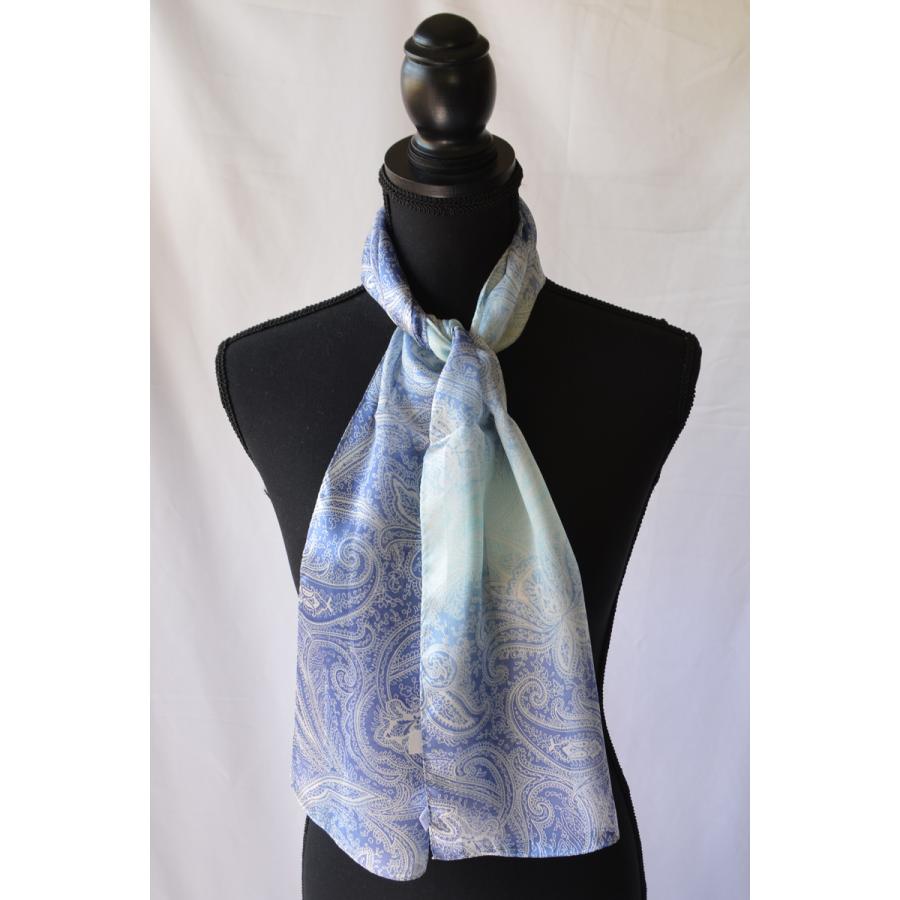 シルク100% サテンストライプシフォン ハンドプリント ミニロング