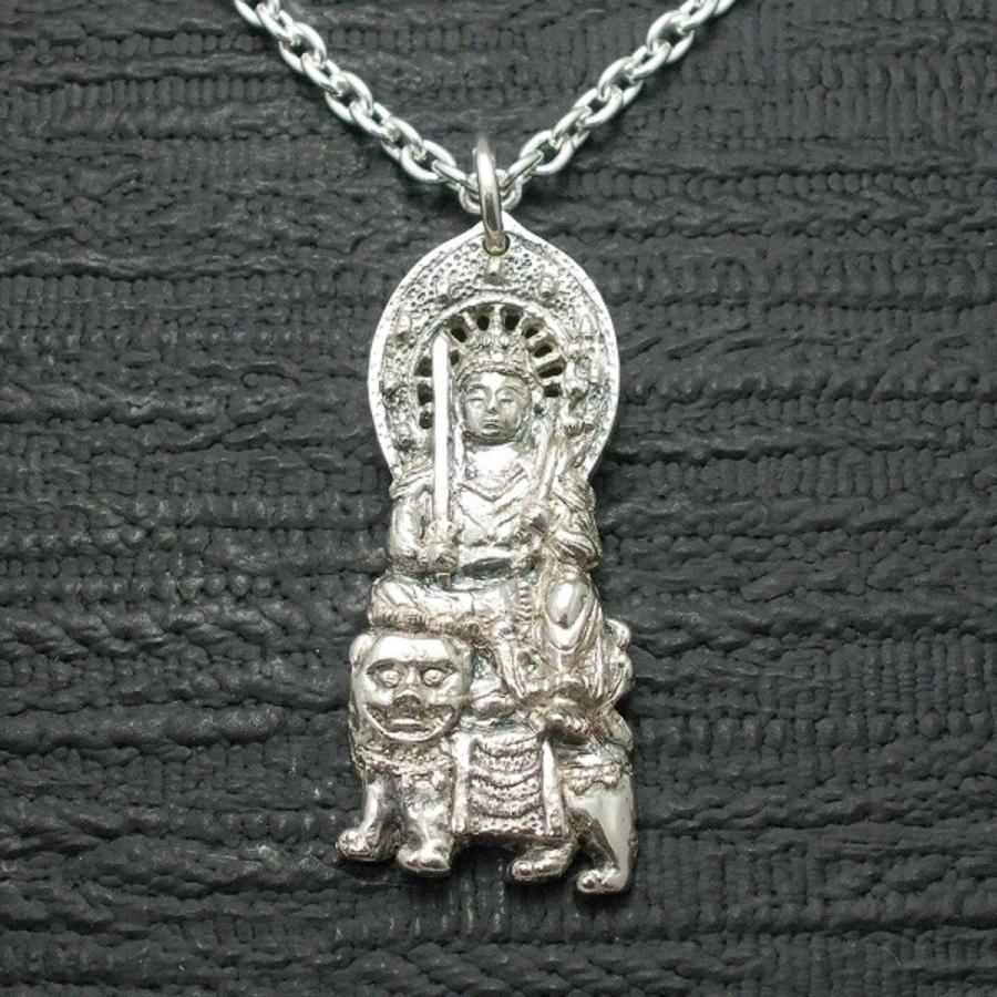 ペンダント 仏像 文殊菩薩 メンズ シルバー９２５ ネックレス | 