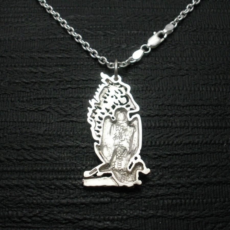 ペンダント 仏像 飯縄権現 メンズ シルバー９２５ ネックレス 戦国武将　いづな |  | 01