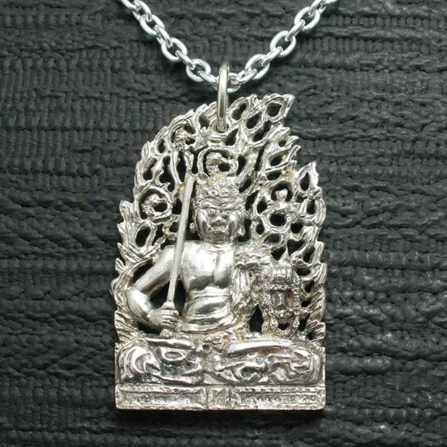 ペンダント 仏像 武田不動尊 メンズ シルバー９２５ ネックレス 武田信玄 | 