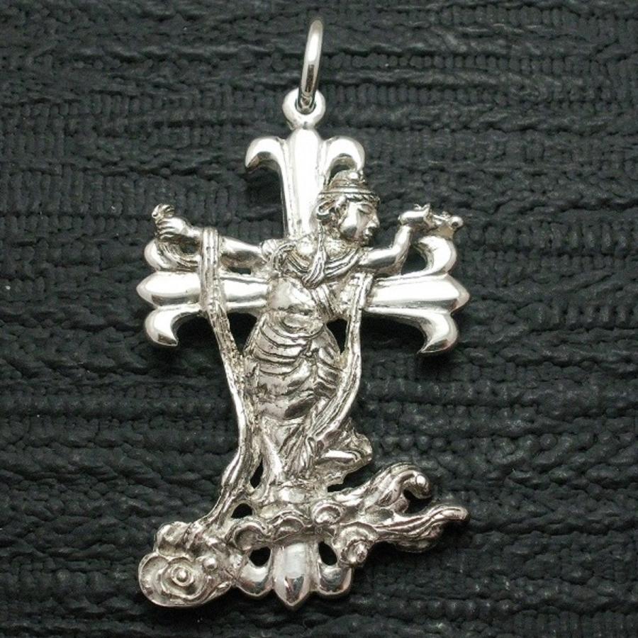 ペンダント 仏像 雲中供養菩薩 メンズ シルバー９２５ クロス | 