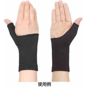 山田式 ブラック 手首らくらくサポーター Mサイズ 左右兼用1枚入