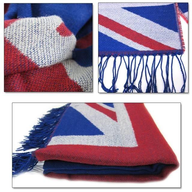 ストール メンズ レディース 秋冬 ユニオンジャック柄大判ストール : i