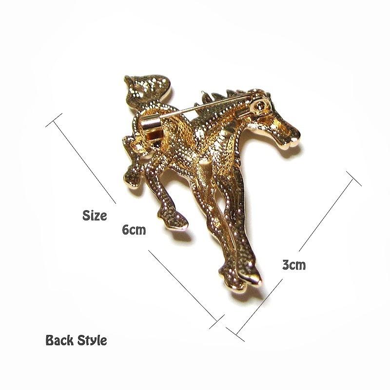 馬モチーフブローチ ホース エレガント ブローチ スカーフ留め 母の日