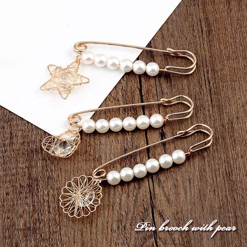 ブローチ パール付きピンブローチ アクセサリー 花柄 フラワー Flower  