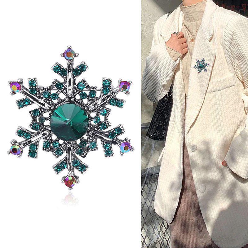 ブローチ ストールピン/雪の結晶モチーフのブローチ スノーフレーク