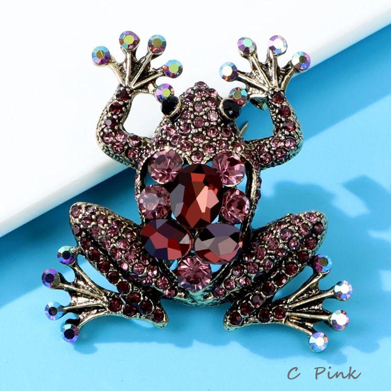 ブローチ ストールピン/キラキラカエルブローチ かえる 蛙 スカーフ