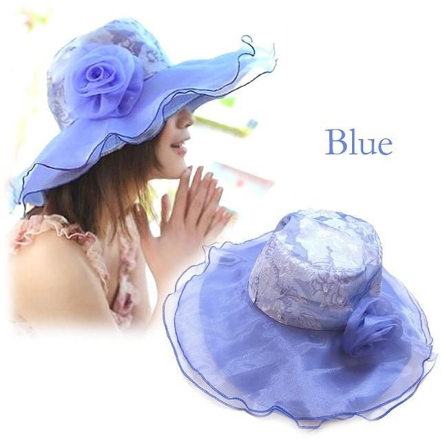 エレガントつば広花柄帽子 母の日 ギフト プレゼント 入学式 |  | 03