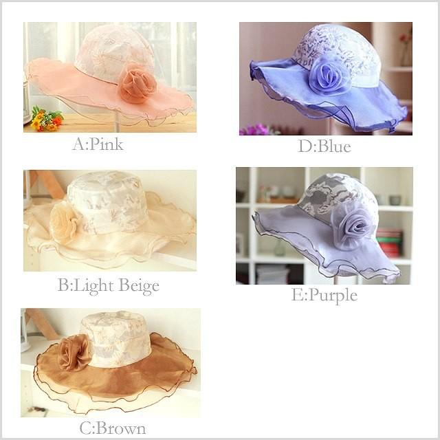 エレガントつば広花柄帽子 母の日 ギフト プレゼント 入学式 |  | 04