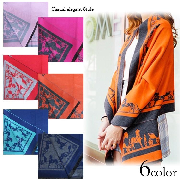 ストール レディース 大判ストール ホース柄リバーシブル大判ストール メンズ 秋 秋冬 冬 母の日 ギフト プレゼント 入学式 割引も実施中