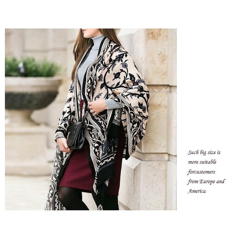 ストール/オリエンタル柄ウール大判ストール レディース 秋 冬 秋冬 春