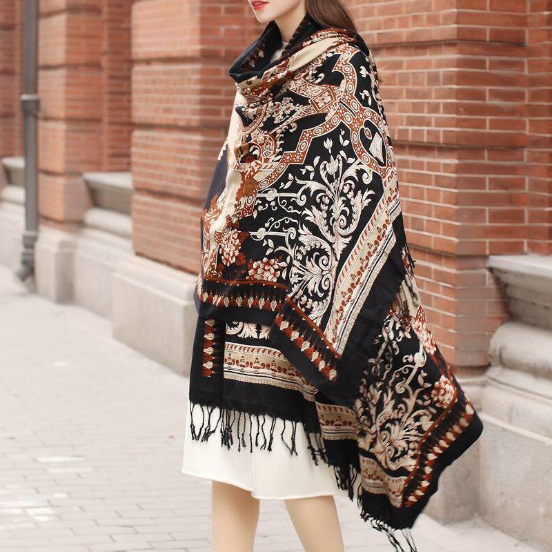 ストール レディース エレガントなウール大判ストール プレゼント 秋