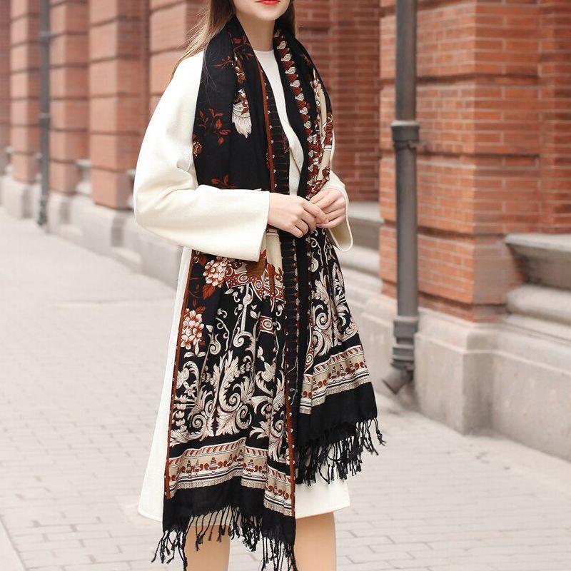 ストール レディース エレガントなウール大判ストール プレゼント 秋