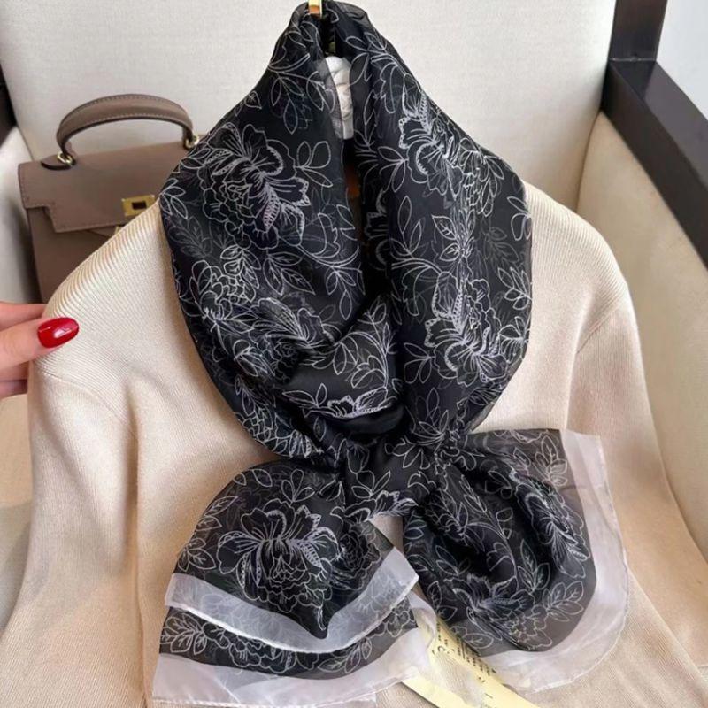 ストール 薄い 花柄 大判フローラル レディース 秋 春 夏 春夏