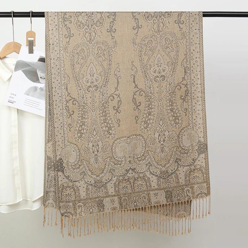 大判ストール 190×70cm ペイズリー柄 ショール マフラー レディース 秋冬 春 ギフト 肩掛け 薄手 暖かい エレガント 上品 旅行 防寒 スカーフ フリンジ | 