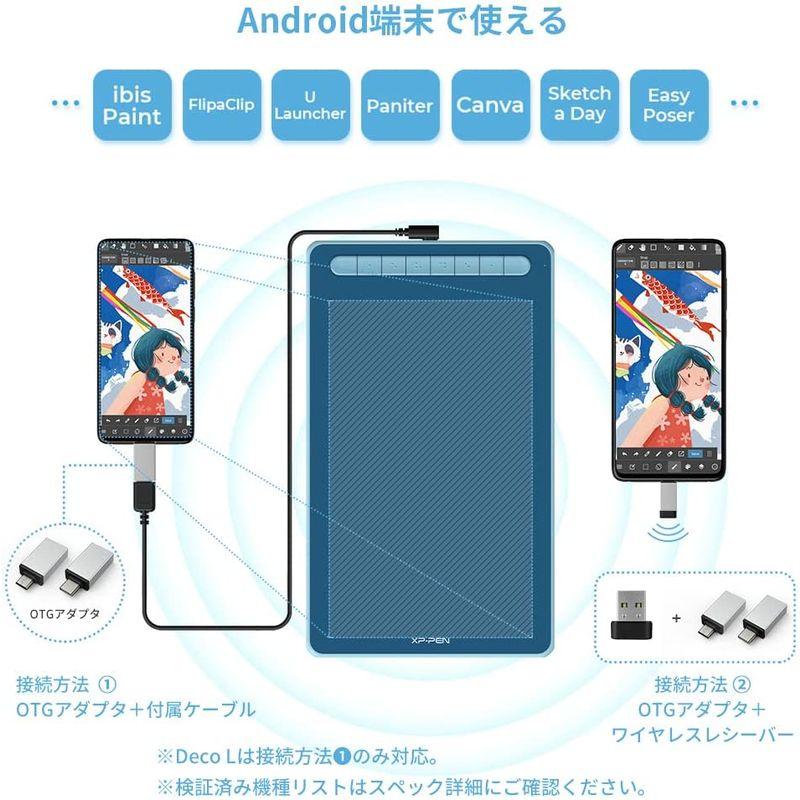 XPPen ペンタブ Deco LW ワイヤレス Bluetooth対応 板タブ ペンタブレット 10x6インチ X3チップ搭載ペン付 傾き 10x6インチ ペンタブ Deco LW ワイヤレス Bluetooth対応 板タブ ペンタブレット X3チップ搭載ペン付 傾き