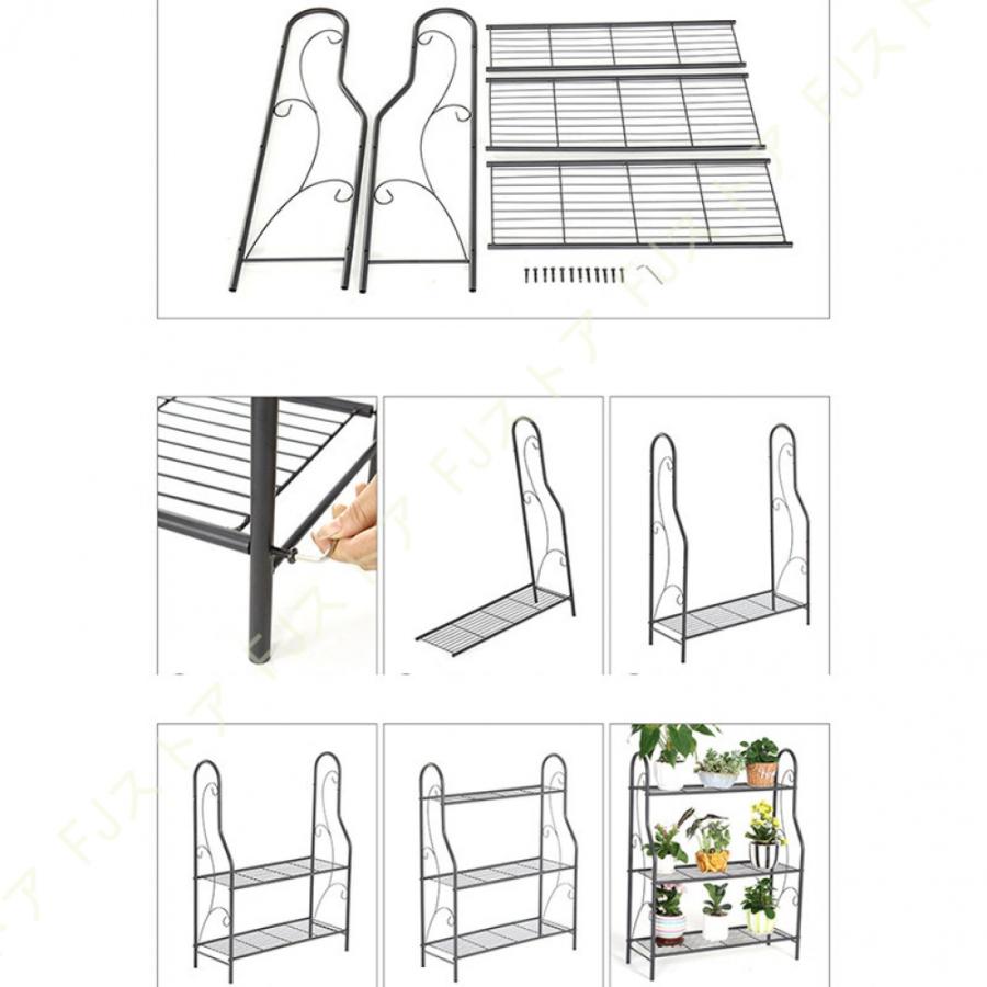 ガーデンフラワースタンド フラワースタンド ３段 花台 フラワーラック プランタースタンド 鉢植え スタンド 園芸ラック 植物棚 盆栽棚 ガーデンラック｜fjstore12｜15