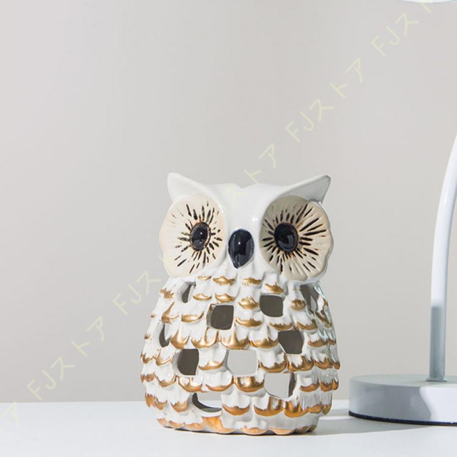 フクロウの置物 オブジェ 置物 おしゃれ 陶器 オーナメント フクロウの置物 オブジェ 置物 おしゃれ 陶器 オーナメント