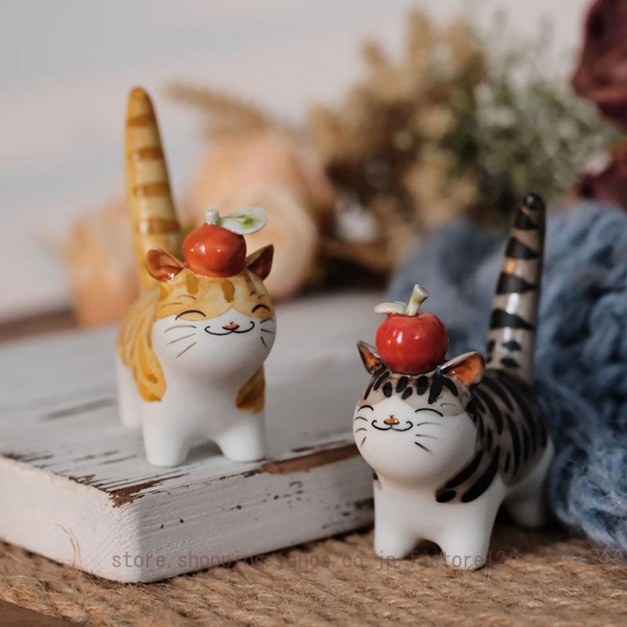 ネコ 置物 飾り 猫陶器置物 かわいい 北欧 オブジェ お祝い 癒さ ネコ 置物 飾り 猫陶器置物 かわいい 北欧 オブジェ お祝い 癒さ