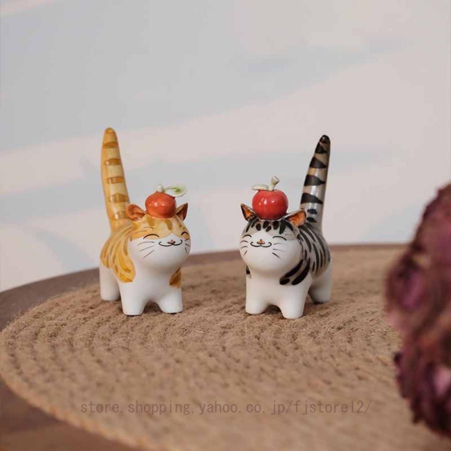 ネコ 置物 飾り 猫陶器置物 かわいい 北欧 オブジェ お祝い 癒さ ネコ 置物 飾り 猫陶器置物 かわいい 北欧 オブジェ お祝い 癒さ