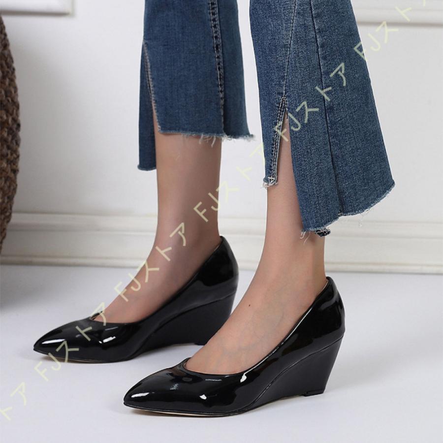 パンプス 痛くない 6cmヒール ウェッジヒール ハイヒール パンプス 痛くない 6cmヒール ウェッジヒール ハイヒール