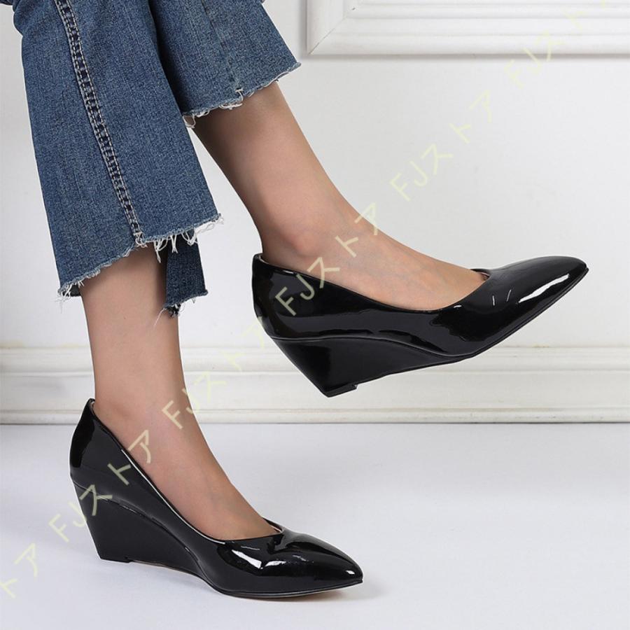 パンプス 痛くない 6cmヒール ウェッジヒール ハイヒール パンプス 痛くない 6cmヒール ウェッジヒール ハイヒール