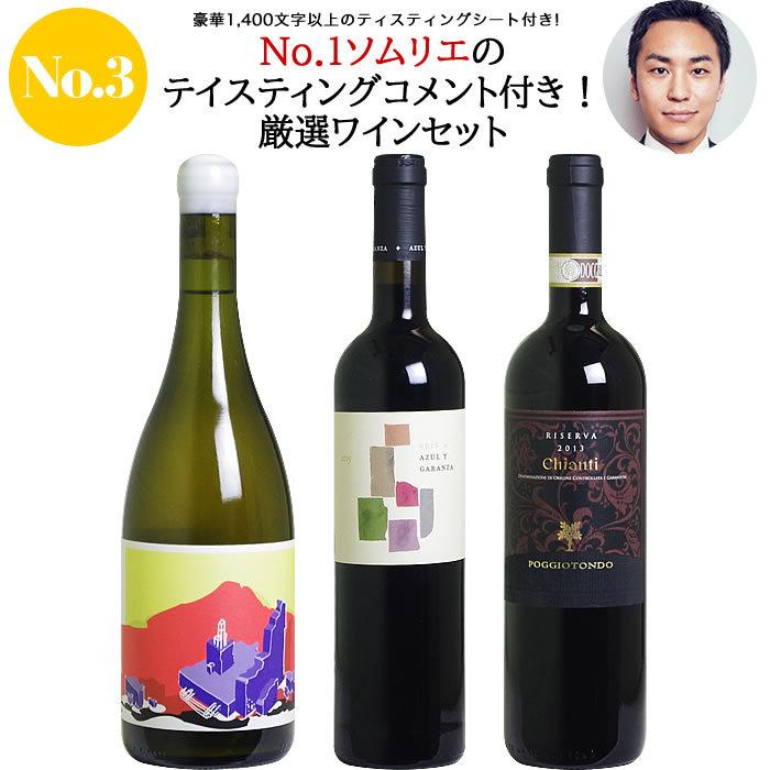 第3弾＞ No.1ソムリエのテイスティングコメント付き！厳選ワイン3本
