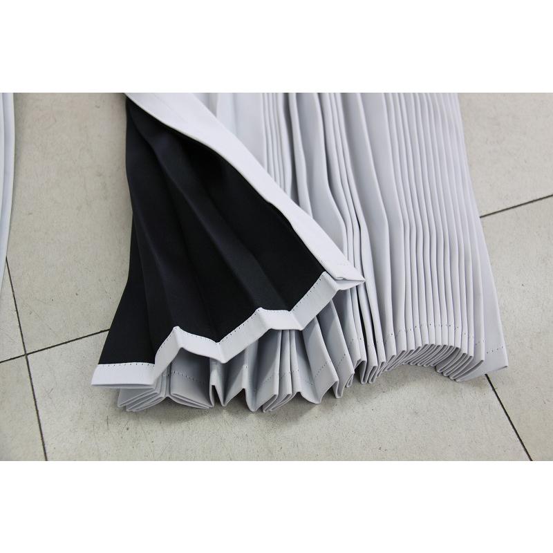 トラックカーテン 仮眠カーテン 大型中型兼用 プリーツ 表ライトグレー