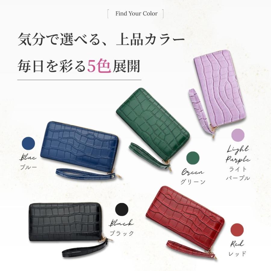 SIN SIN 長財布 パープル ラウンドファスナー ラウンドファスナー長