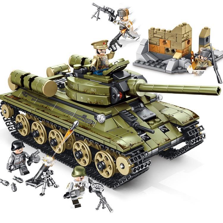 ブロック互換 レゴ 互換品 レゴミリタリーソ連T34戦車ソビエトT-34戦車