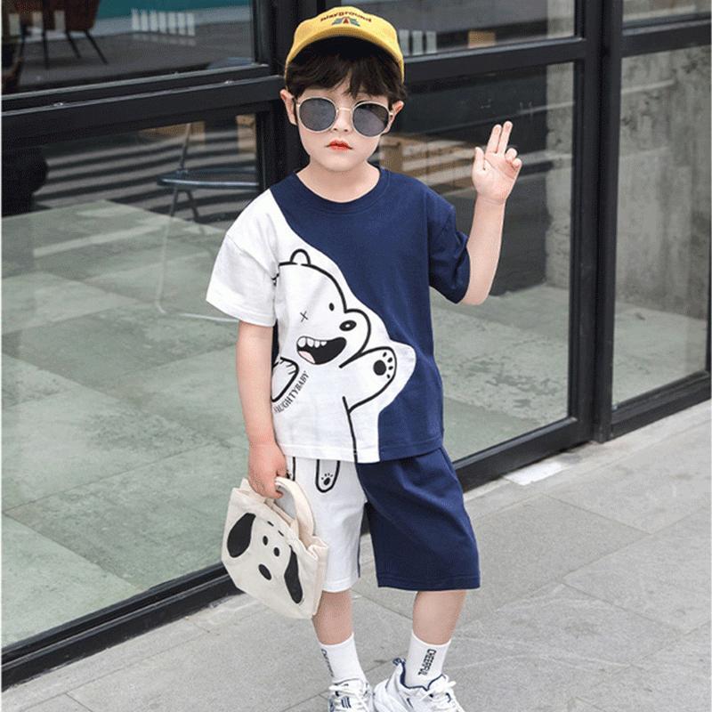 カジュアル子供服 セットアップ キッズ 男の子半袖夏 上下セット 2点セット Tシャツ パンツ スポーツウェア おしゃれ 可愛い運動着送料無料 通学綿とリネン｜fkd-shop｜06