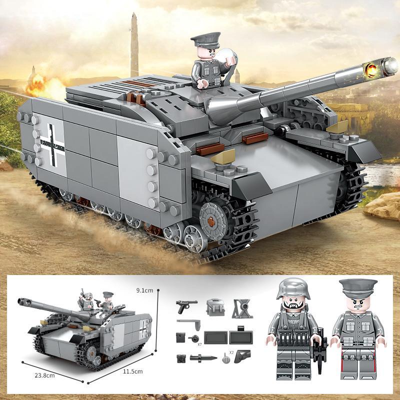 ブロック互換 レゴ 互換品 レゴミリタリー戦車 ドイツ IV号駆逐戦車 J 