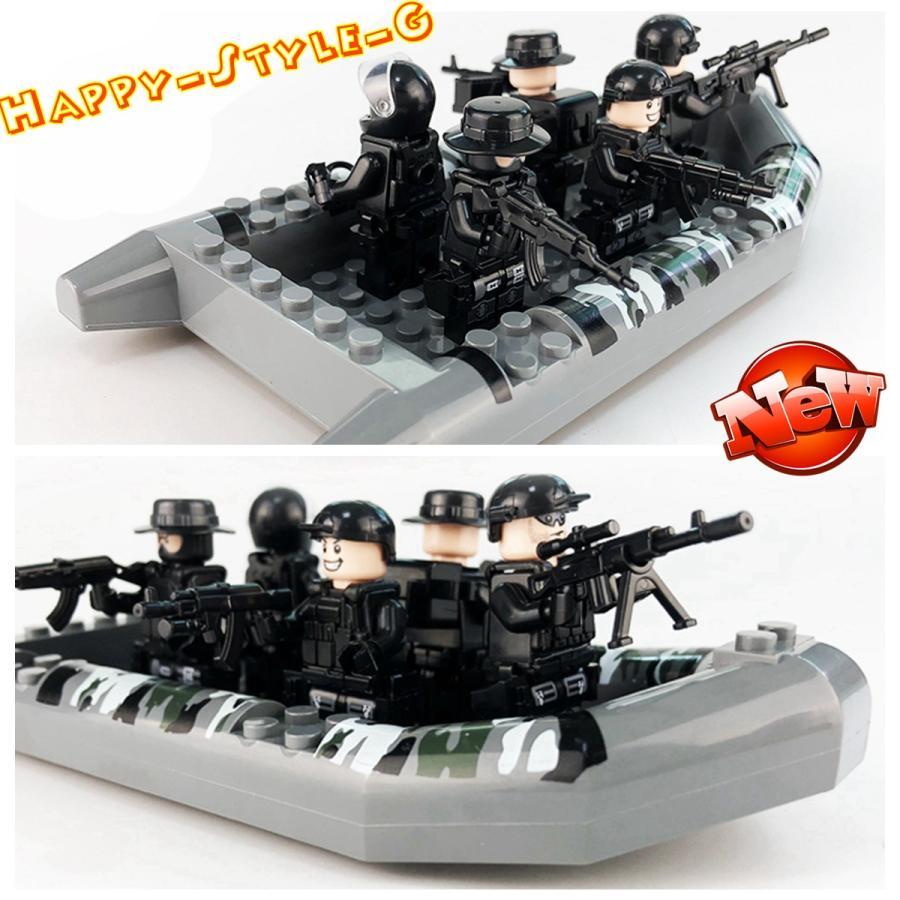 ブロック互換 レゴ 互換品 レゴミニフイグ SWAT12体 武器とボートセット レゴブロック LEGO 誕生日 プレゼント｜fkd-shop｜04