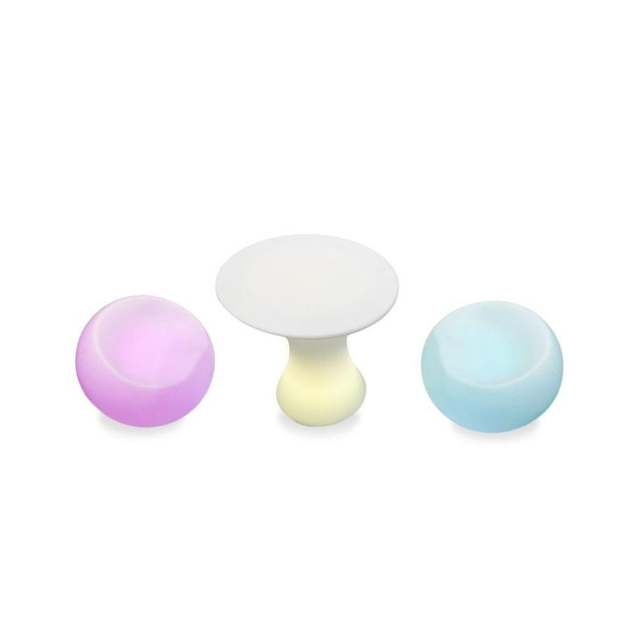 テーブル 椅子 合計3個セット 丸型 16色 LED チェア chair